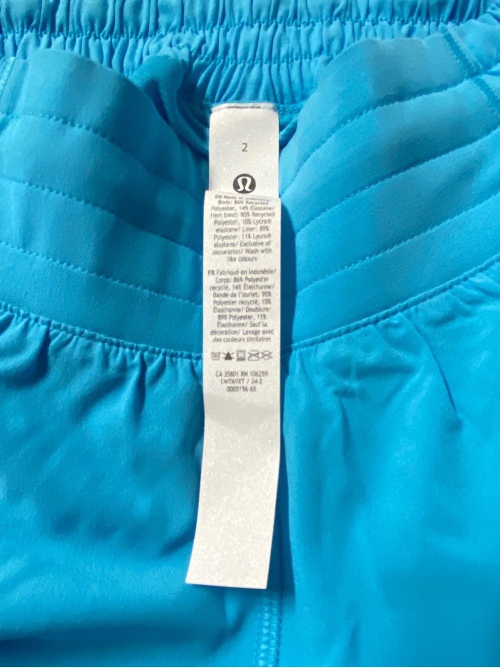 NWT Lululemon Hotty Hot Shorts - Size 2 - Kayak Blue - High Rise - 4” Inseam - Picture 3 of 5